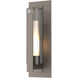 Vertical Bar 1 Light 23.5 inch Coastal Dark Smoke Outdoor Sconce, Large