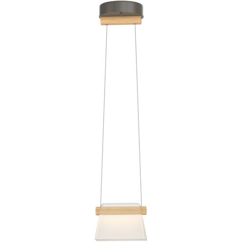 Hubbardton Forge Cowbell LED 6.3 inch Dark Smoke Mini Pendant Ceiling Light in Clear with Frost 151060-1020 - Open Box
