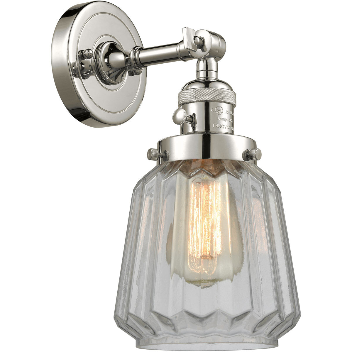 Franklin Restoration Chatham LED 6 inch Polished Nickel Sconce Wall Light, Franklin Restoration