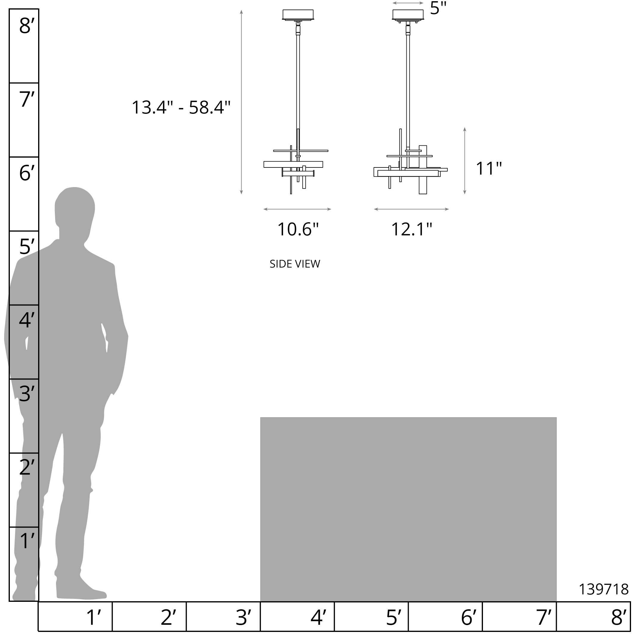 Planar LED 12.1 inch Soft Gold Pendant Ceiling Light, Small