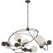 Sprig 6 Light 49.1 inch White Pendant Ceiling Light in Opaline