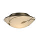 Forged Leaves 2 Light 13.6 inch Soft Gold Flush Mount Ceiling Light
