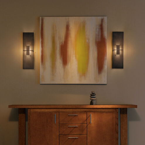 Aperture 1 Light 6.5 inch Dark Smoke ADA Vertical Sconce Wall Light in White Art