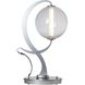 Pression 24.5 inch 4.3 watt Vintage Platinum Table Lamp Portable Light in Leather Chestnut, Crackle