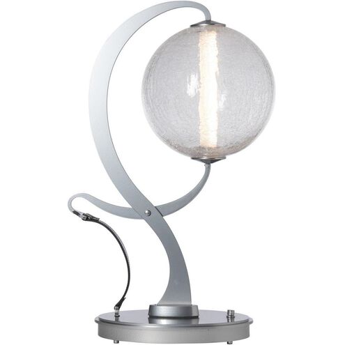 Pression 24.5 inch 4.3 watt Modern Brass Table Lamp Portable Light in Leather British Brown, Crackle