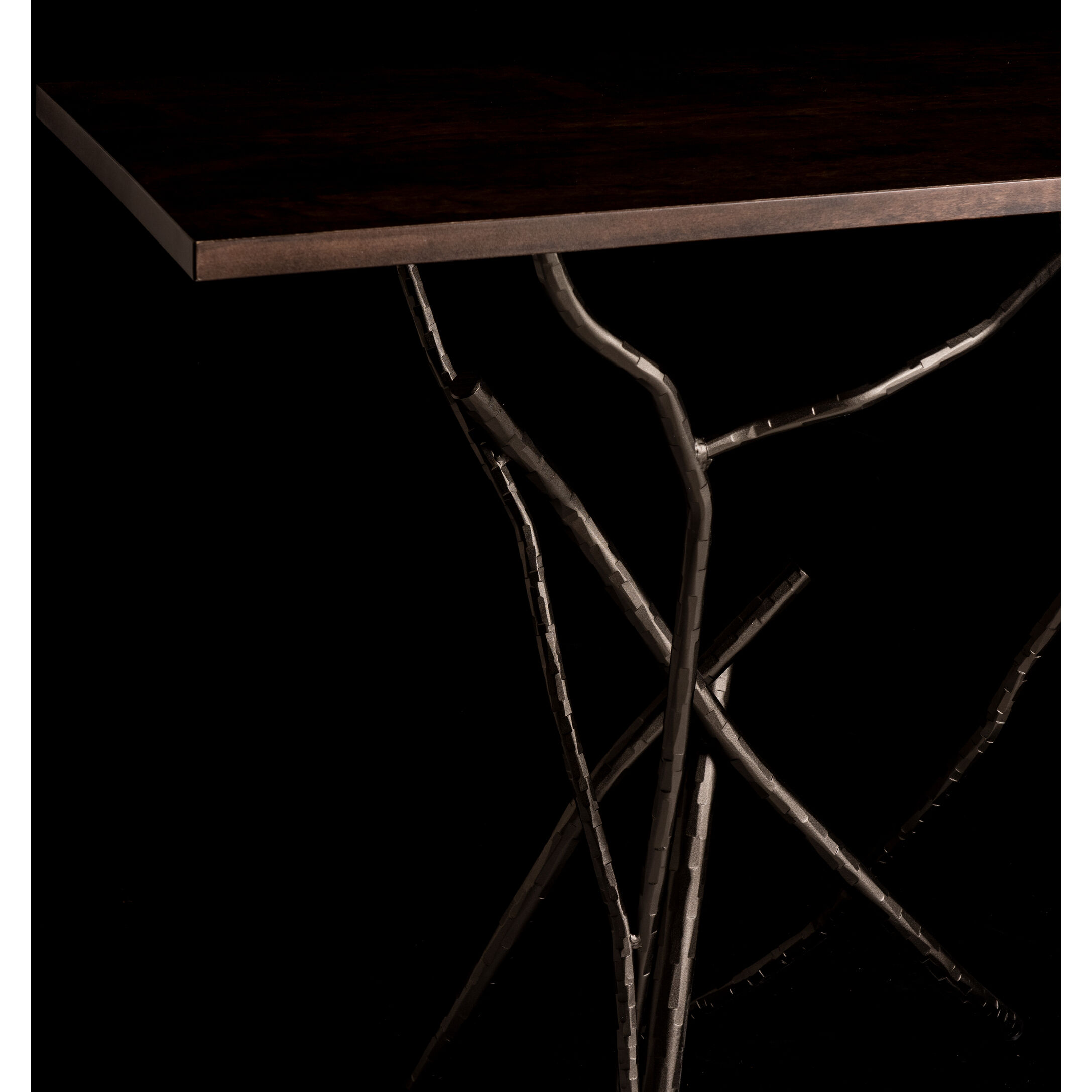 Brindille 46 X 16 inch Dark Smoke Console Table in Maple Espresso, Wood Top