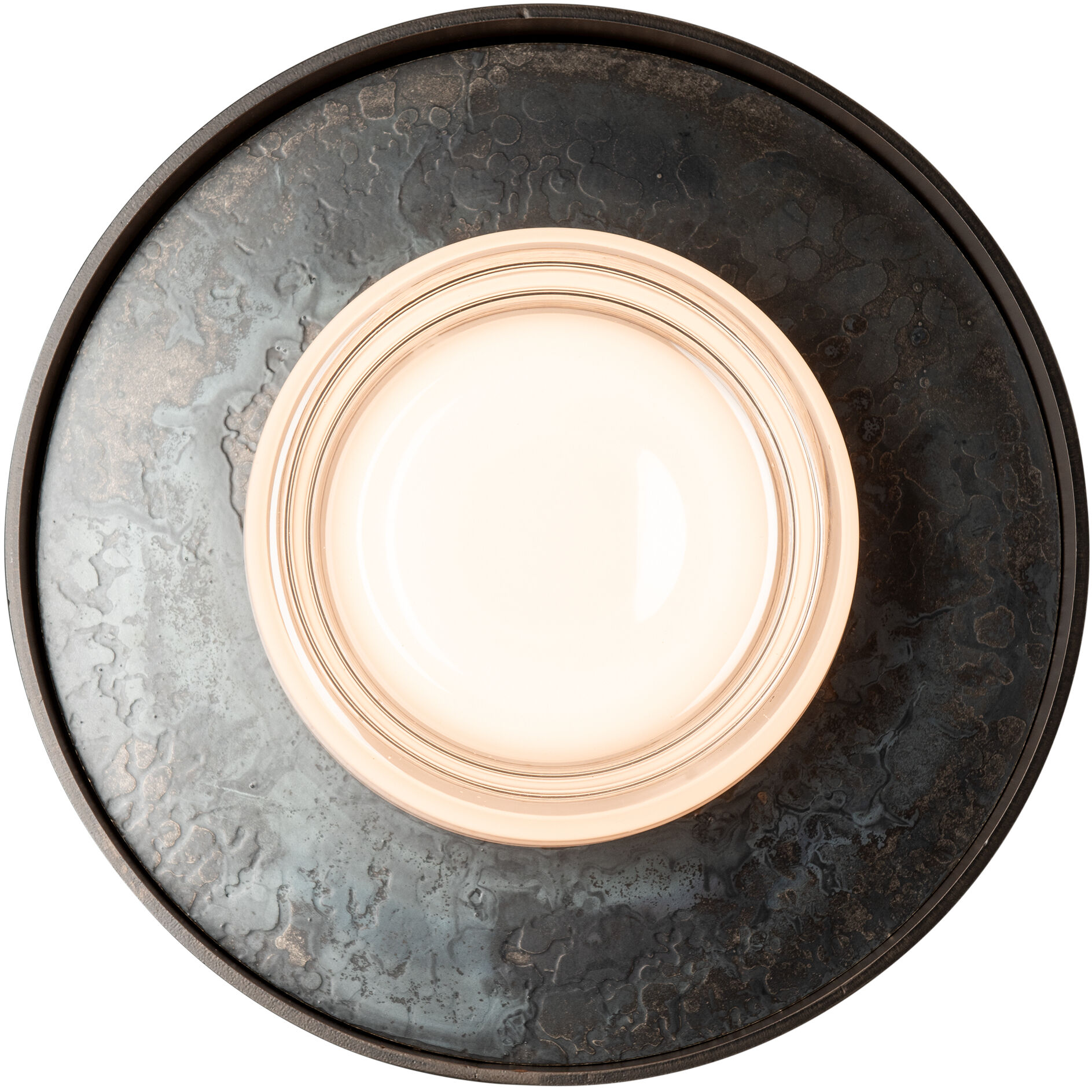 Focal LED White and Natural Iron Sconce/Flush Mount Wall Light