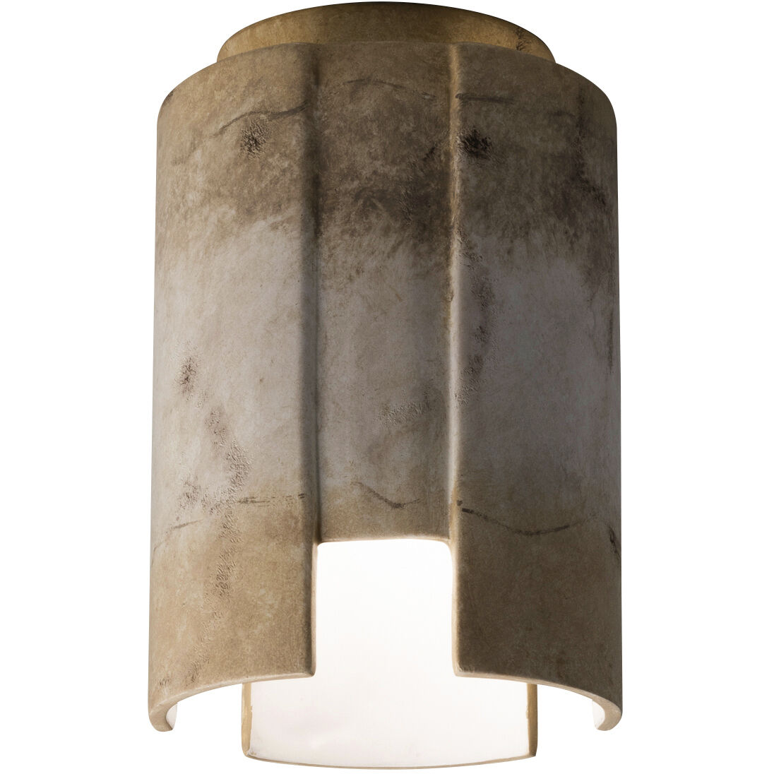 Radiance Collection 1 Light 6.25 inch Hammered Iron Outdoor Flush-Mount