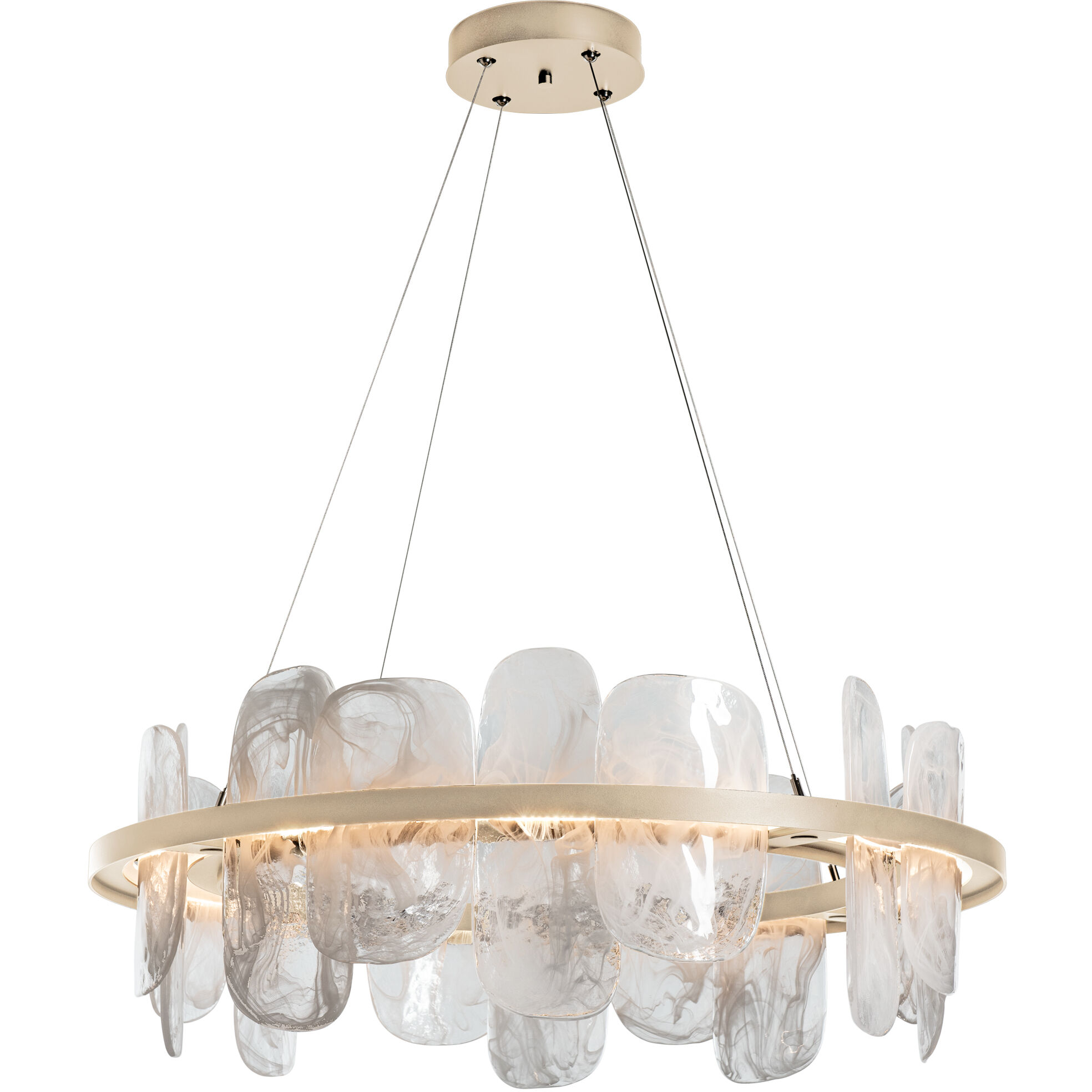 Vitre LED 38 inch Soft Gold Pendant Ceiling Light, Circular