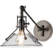 Henry 21 inch 60.00 watt Oil Rubbed Bronze Swing Arm Wall Sconce Wall Light in Clear