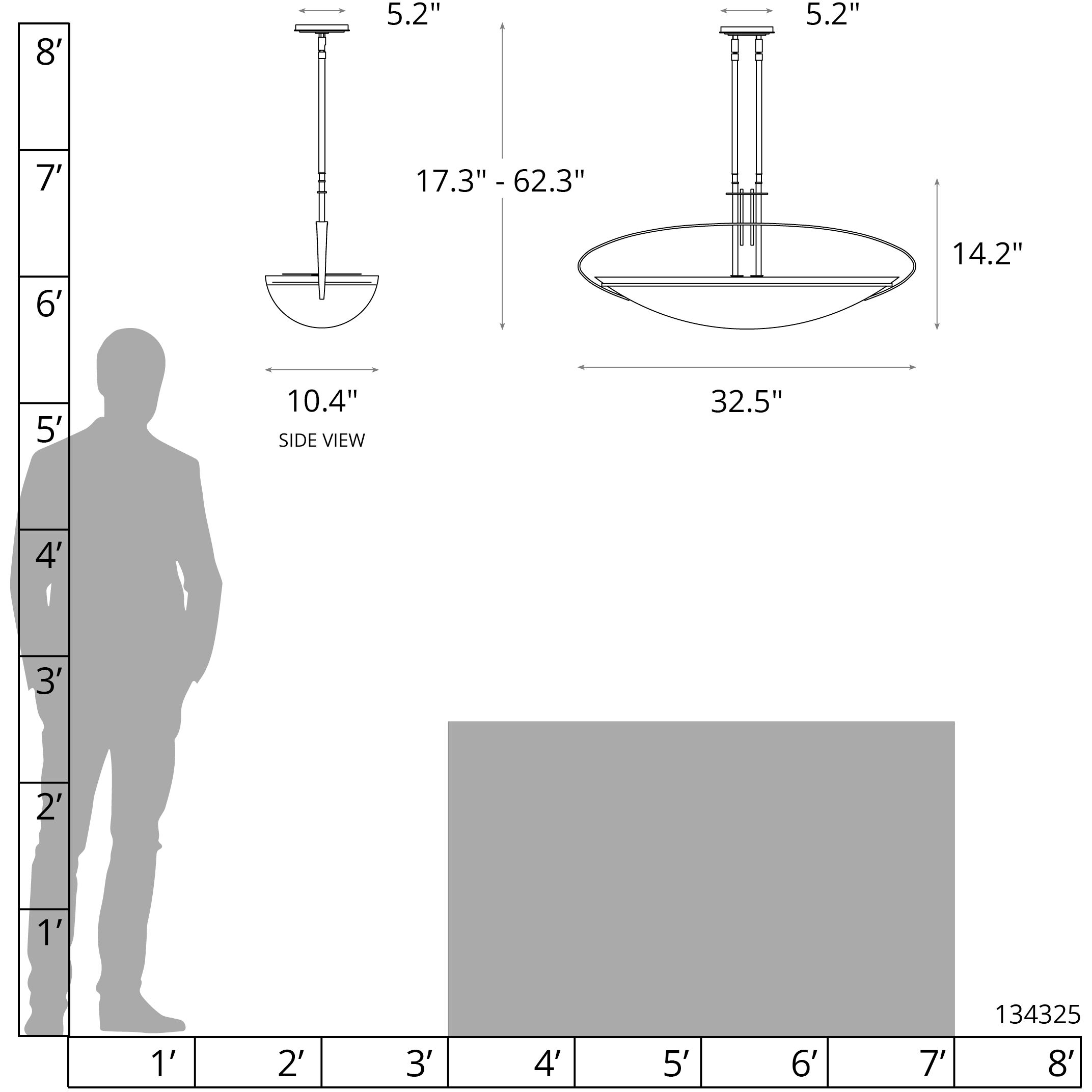 Mackintosh 2 Light 32.5 inch Soft Gold Pendant Ceiling Light