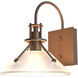 Henry 1 Light 10.5 inch Coastal Bronze Outdoor Sconce in Frosted, Small