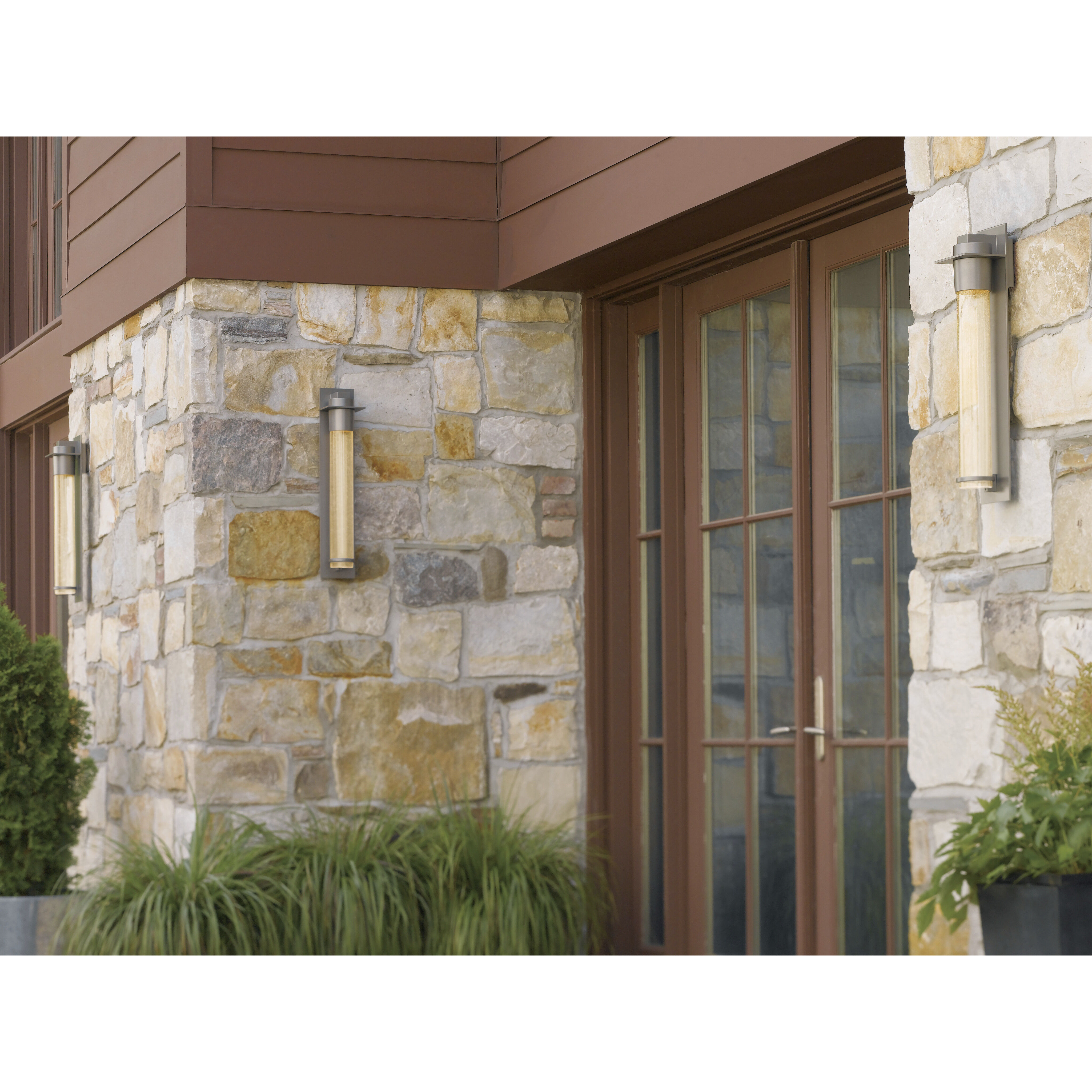 Airis 1 Light 24.3 inch Coastal Burnished Steel Outdoor Sconce, Medium