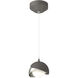 Brooklyn 1 Light 6 inch Natural Iron and Sterling Mini Pendant Ceiling Light in Natural Iron/Sterling