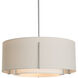 Exos 3 Light 28 inch Vintage Platinum Pendant Ceiling Light in Natural Anna/Flax, Large