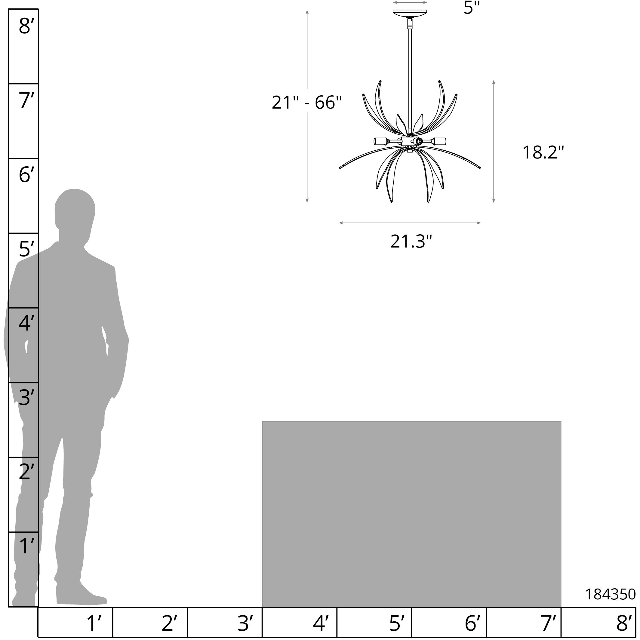 Dahlia 4 Light 21.3 inch Dark Smoke Mini Pendant Ceiling Light