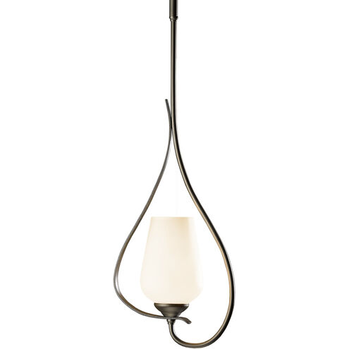 Flora 1 Light 7.6 inch Soft Gold Mini Pendant Ceiling Light in Opal, Up Light