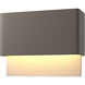 Stratum LED 7.4 inch Coastal Dark Smoke and Coastal Burnished Steel Outdoor Sconce - Open Box