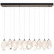 Chrysalis 10 Light 9.8 inch Bronze Pendant Ceiling Light in White Crystal, Large