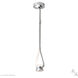 SNAPS LED 6 inch Sterling Pendant Ceiling Light in White Leather