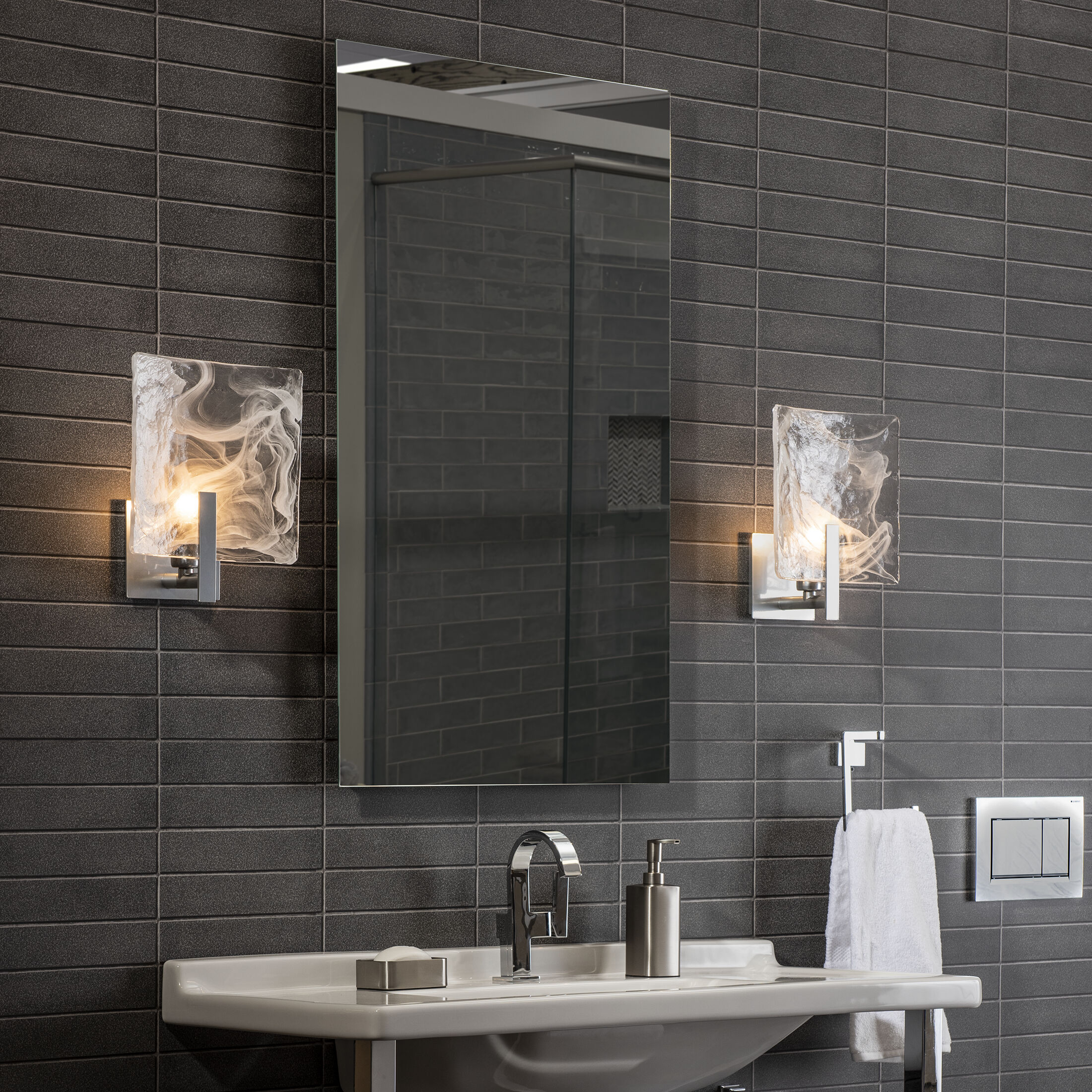 Arc 1 Light 10.1 inch Sterling Bath Sconce Wall Light, Large