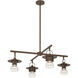 Mason 4 Light 33.9 inch Coastal Bronze Outdoor Pendant