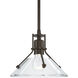 Henry 1 Light 9.2 inch Bronze Mini Pendant Ceiling Light in Clear