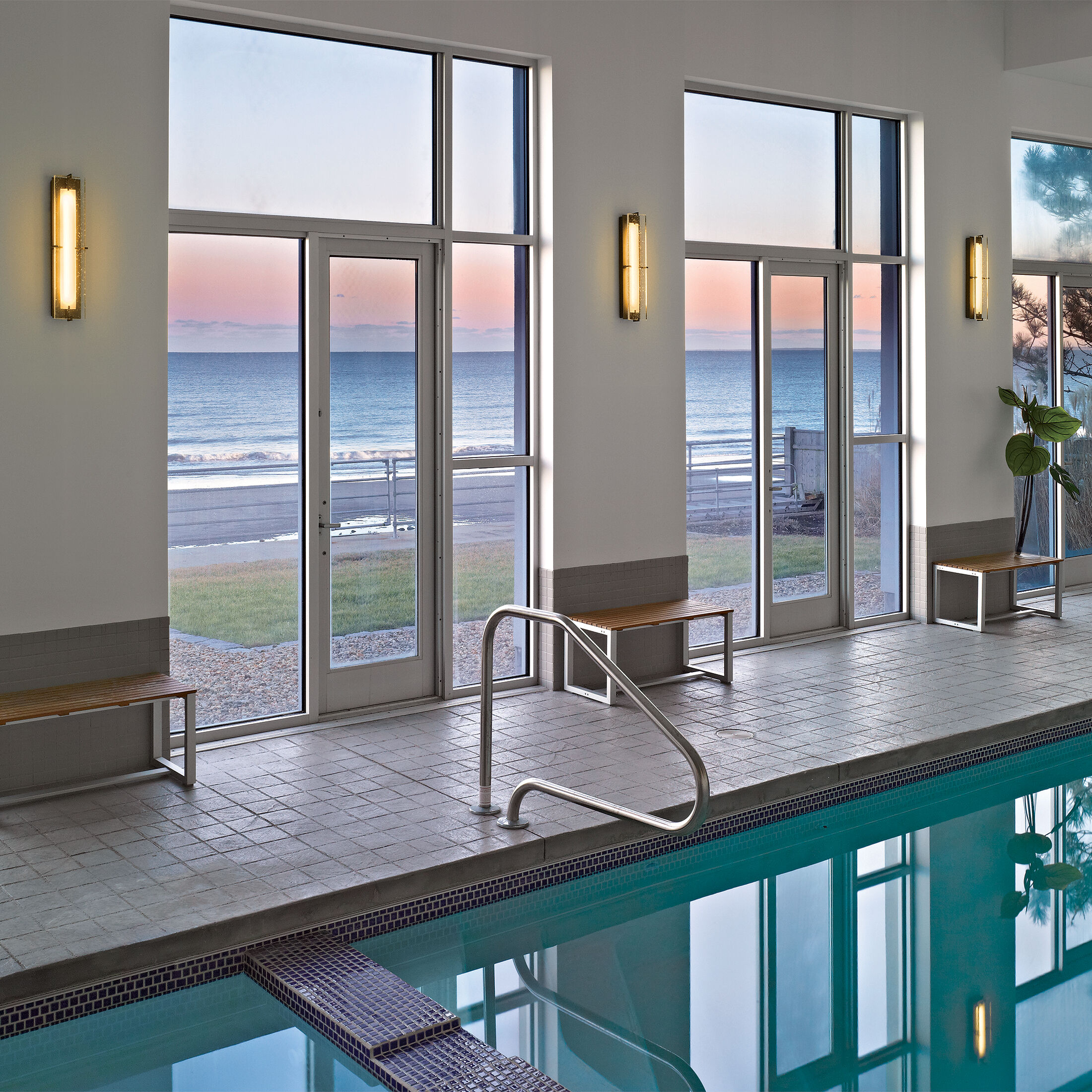 Ethos LED 5.8 inch Vintage Platinum ADA Sconce Wall Light, Large