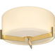 Axis 1 Light 12.1 inch Modern Brass Flush Mount Ceiling Light