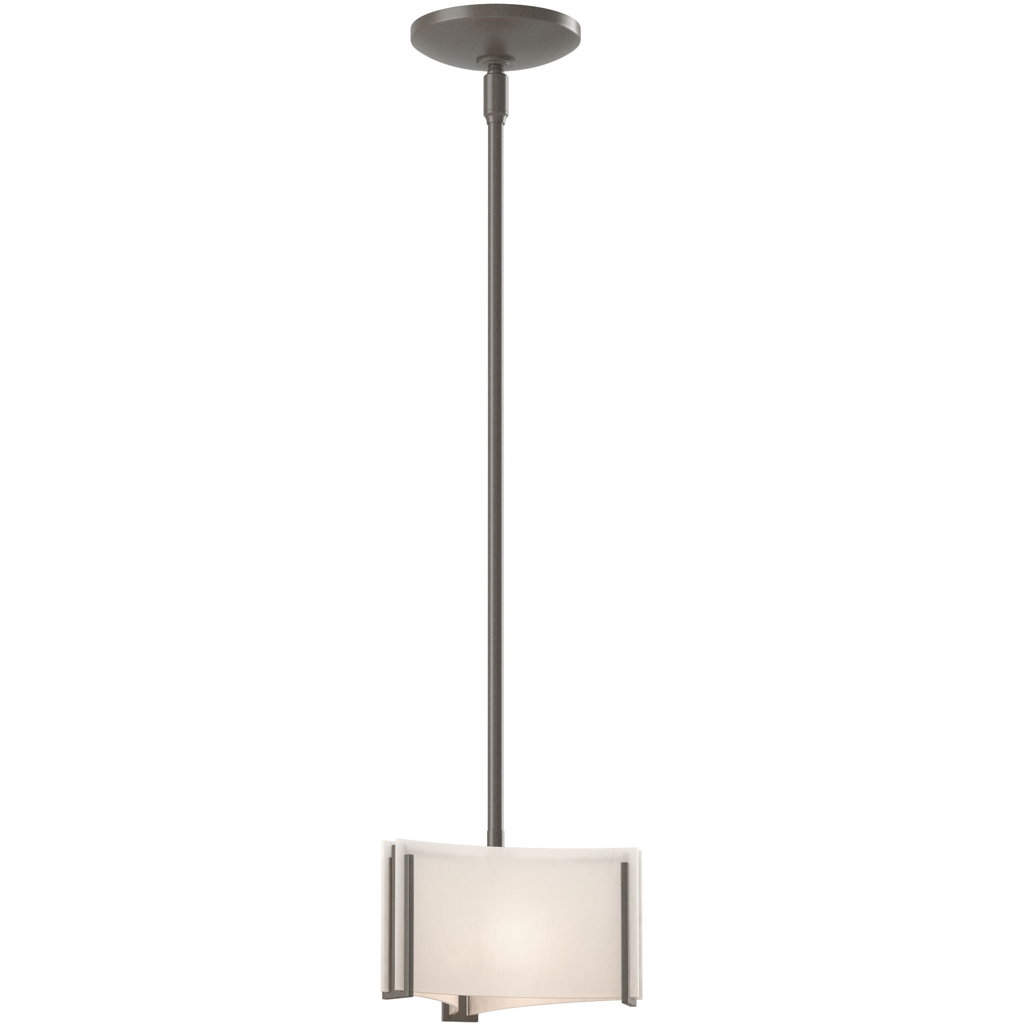 Exos Delta 1 Light 8 inch Dark Smoke Mini Pendant Ceiling Light in White Art