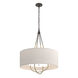 Loop 4 Light 28 inch Oil Rubbed Bronze and Modern Brass Pendant Ceiling Light in Oil Rubbed Bronze/Modern Brass, Flax