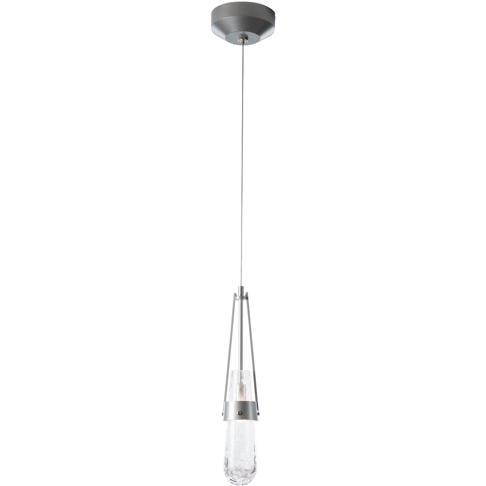 Link 1 Light 2.9 inch Sterling Mini Pendant Ceiling Light in Clear Bubble