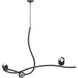 Glacier 3 Light 44.2 inch Ink Pendant Ceiling Light in Black Crystal