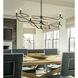 Willow 6 Light 59.4 inch Modern Brass Chandelier Ceiling Light, Large