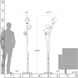 Chrysalis 74.4 inch 5 watt Dark Smoke Floor Lamp Portable Light in Black Crystal