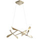 Quill LED 33.9 inch Soft Gold Pendant Ceiling Light in Soft Gold and Soft Gold