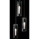 Exos Glass 5 Light 13.5 inch Black Pendant Ceiling Light in Clear, Standard