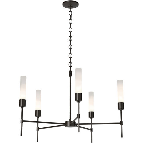 Vela 5 Light 30.3 inch Oil Rubbed Bronze Chandelier Ceiling Light in Frosted