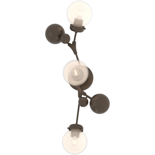 Sprig 3 Light 12.9 inch Bronze Sconce Wall Light in Opaline