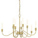 Lisse 10 Light 28.3 inch Modern Brass Chandelier Ceiling Light