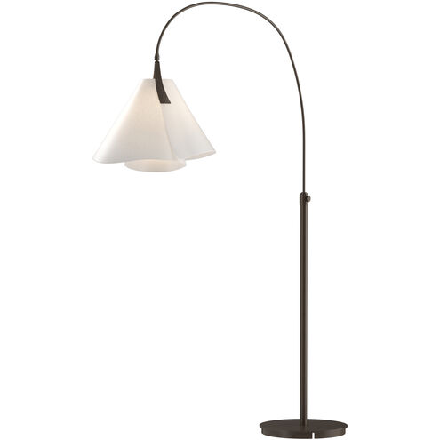 Mobius 66.3 inch 100 watt Bronze Arc Floor Lamp Portable Light in Spun Frost