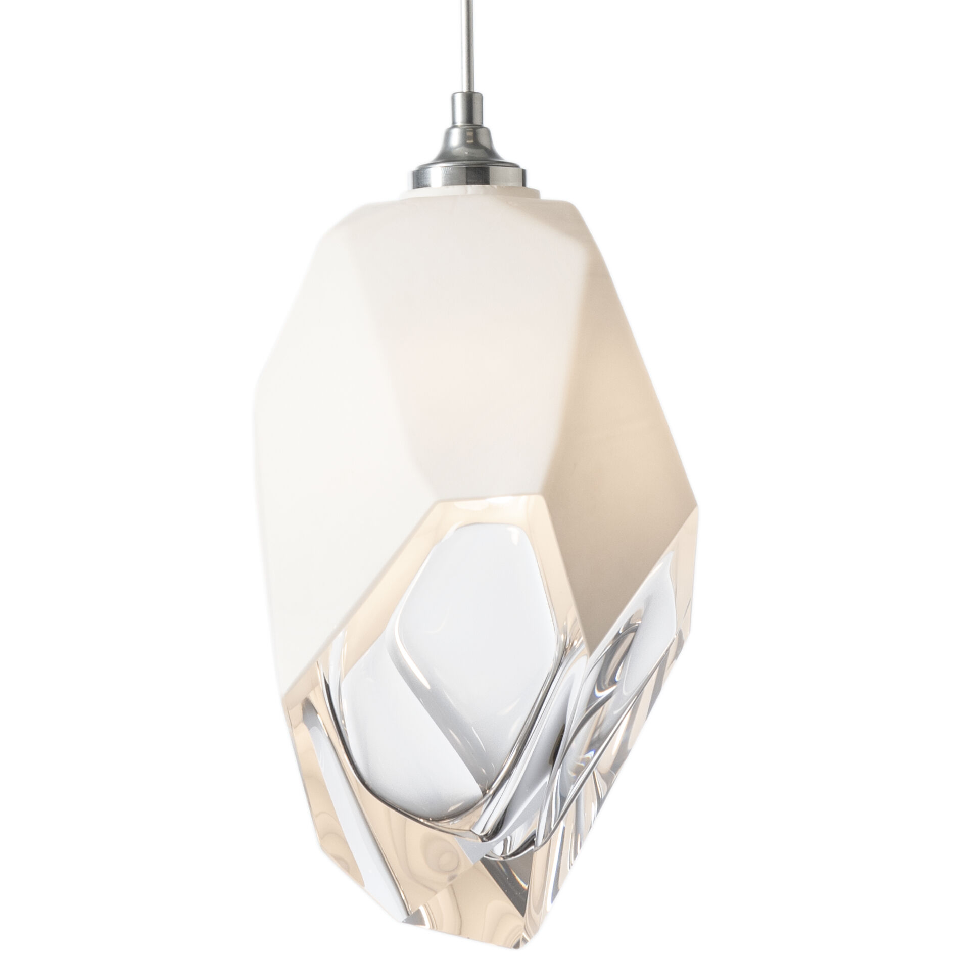 Chrysalis 1 Light 6.1 inch Sterling Mini Pendant Ceiling Light in White Crystal, Large