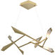Quill LED 33.9 inch Ink with Bronze Pendant Ceiling Light in Ink and Bronze