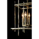 Tura 4 Light 16.9 inch Modern Brass Chandelier Ceiling Light, Small