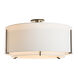 Exos 3 Light 29.3 inch Oil Rubbed Bronze Semi-Flush Ceiling Light in Natural Anna, Large