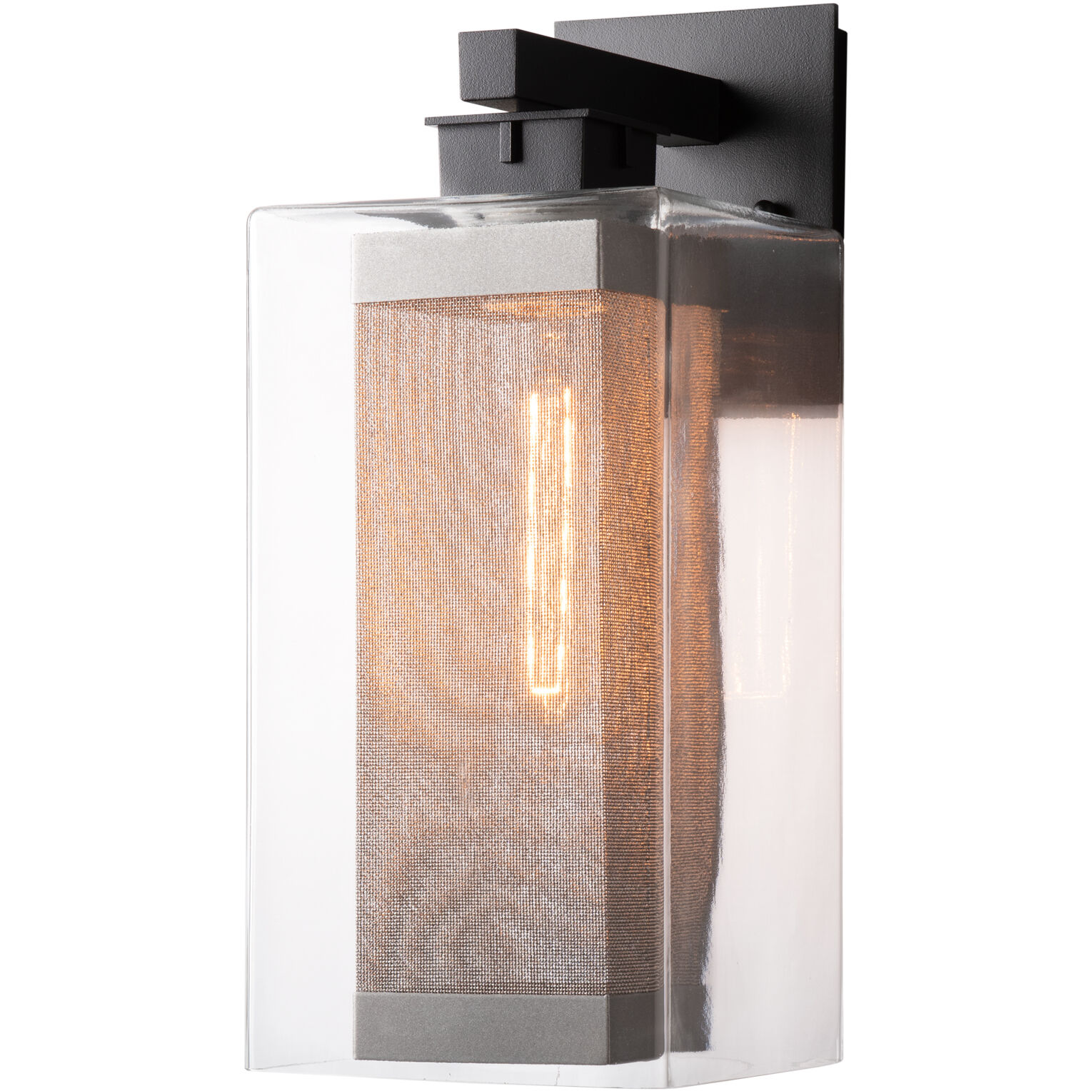 Polaris 1 Light 16.4 inch Coastal Black and Coastal Silver Outdoor Sconce, Large