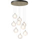 Fritz 9 Light 20.5 inch Modern Brass Pendant Ceiling Light - Open Box