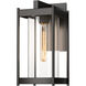 Cela 1 Light 13.6 inch Coastal Oil Rubbed Bronze Outdoor Sconce in Clear, Medium