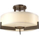 Axis 3 Light 19.3 inch Ink Semi-Flush Ceiling Light