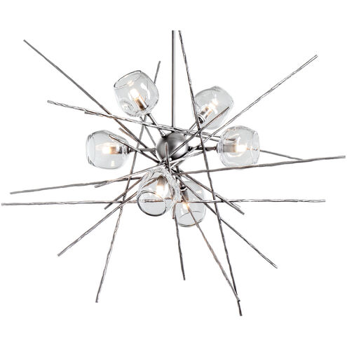 Griffin 6 Light 39.2 inch Sterling Pendant Ceiling Light in Clear